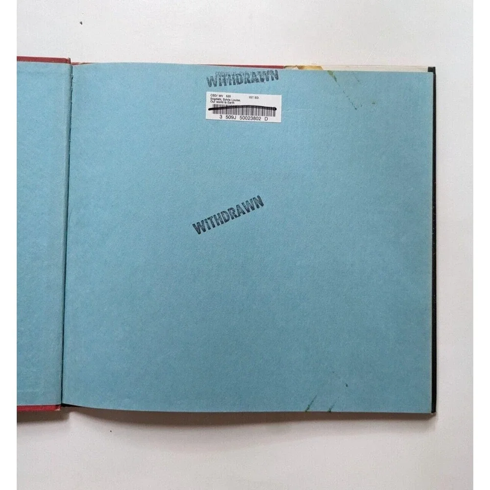 Our World Is Earth (1979) by Sylvia Engdahl‎ Vintage Children's Hardcover Book